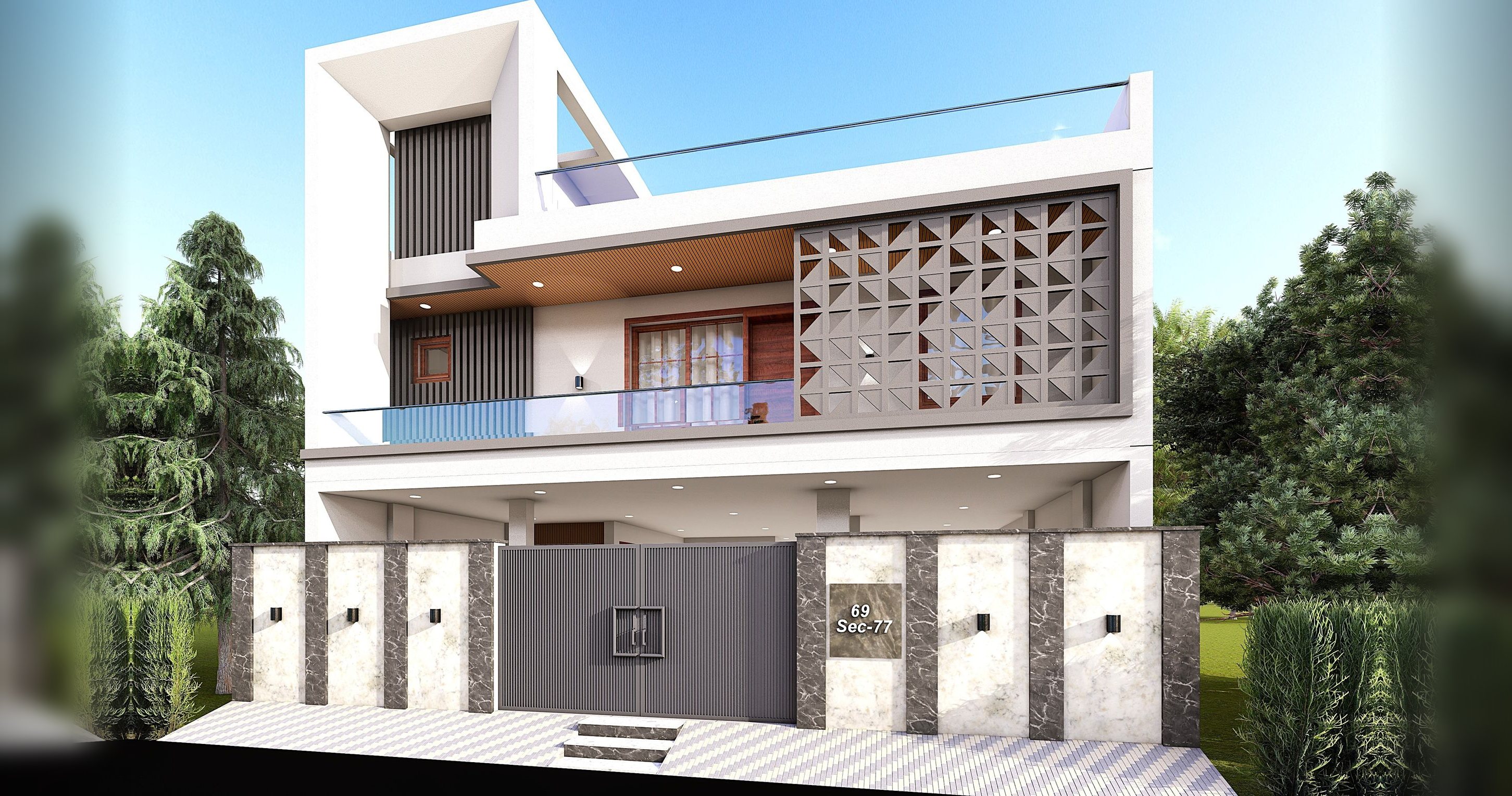 Contemporary residence at 69, Sector 77